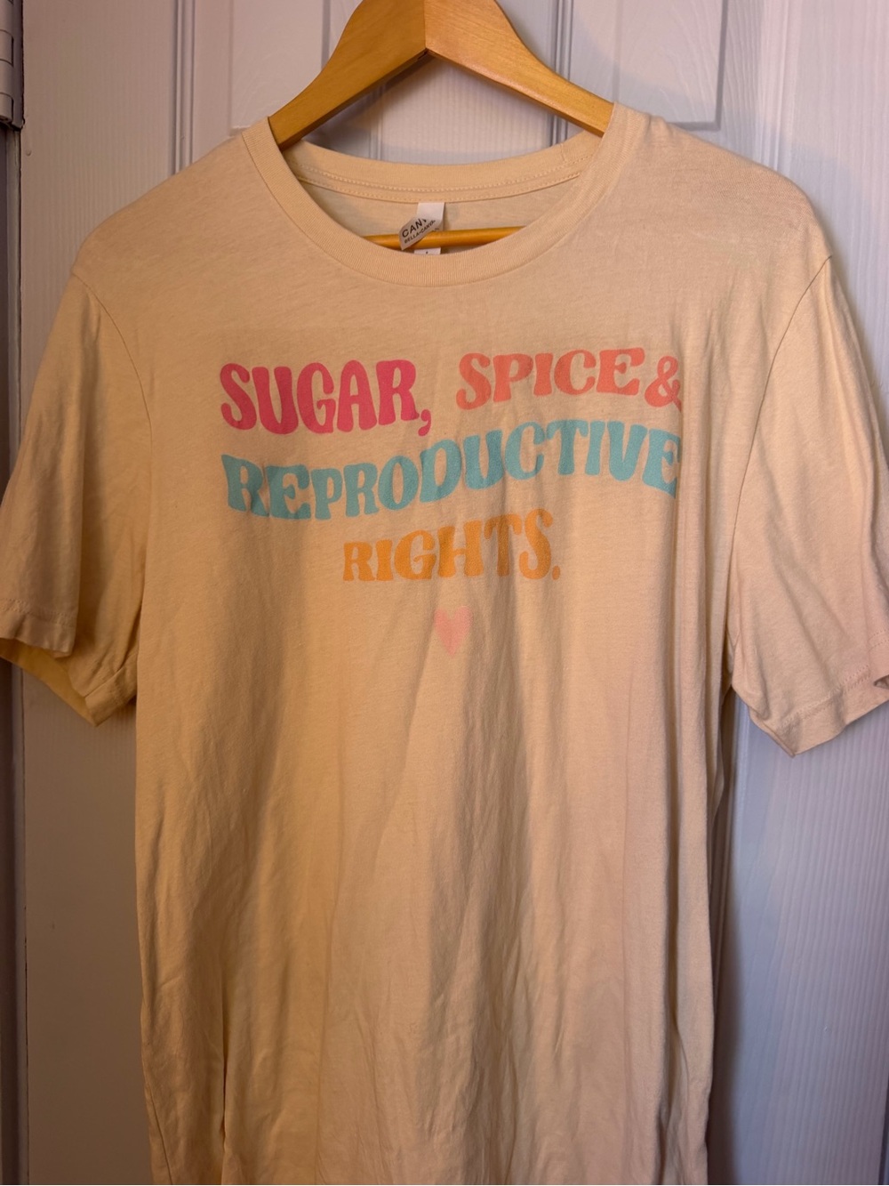 Cream Graphic Tee - 'Sugar, Spice & Reproductive Rights'
